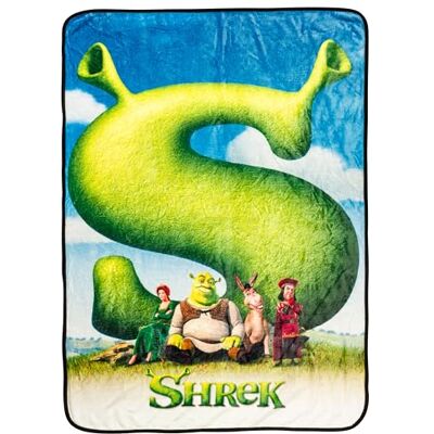 Silver Buffalo Shrek Big S for Shrek Poster 114,3 x 152,4 cm Raschel Überwurf Silver Buffalo Shrek Big S for Shrek Poster 114,3 x 152,4 cm Raschel Überwurf