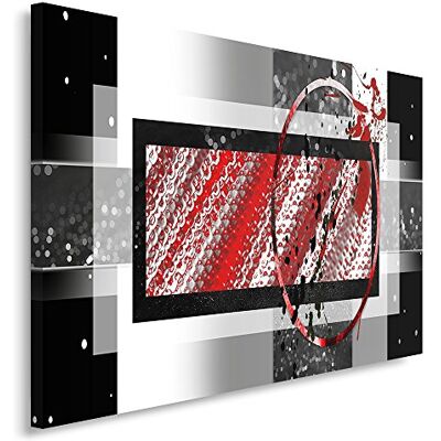 Feeby . Wandbild 1 Teilig 40x60 cm, Leinwand Bild Leinwandbilder Bilder Wandbilder Kunstdruck, ABSTRAKTION, GEOMETRIE, ROT, GRAU Feeby . Wandbild 1 Teilig 40x60 cm, Leinwand Bild Leinwandbilder Bilder Wandbilder Kunstdruck, ABSTRAKTION, GEOMETRIE, ROT, GRAU