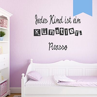 WANDKINGS Wandtattoo Jedes Kind ist EIN Künstler (Picasso) 50 x 37 cm lichtblau erhältlich in 33 Farben WANDKINGS Wandtattoo Jedes Kind ist EIN Künstler (Picasso) 50 x 37 cm lichtblau erhältlich in 33 Farben