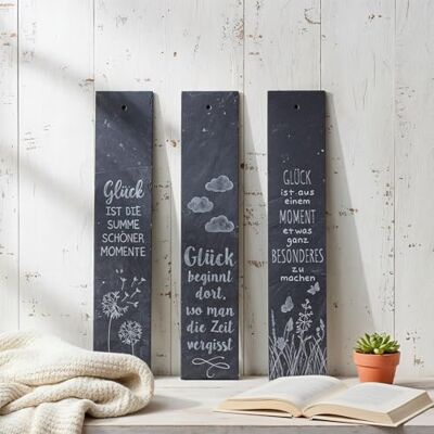 levandeo 3er Set Schiefer Schilder Glück H30cm Sprüche Deko Schild Schiefertafel Wandbild Schwarz Geschenk Dekobild Wanddeko Tafel Sprüche Zitat levandeo 3er Set Schiefer Schilder Glück H30cm Sprüche Deko Schild Schiefertafel Wandbild Schwarz Geschenk Dekobild Wanddeko Tafel Sprüche Zitat