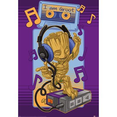 empireposter Guardians of the Galaxy Groot Cassette Space Film Poster 61x91,5 cm + 2 St Posterleisten Holz 61 cm empireposter Guardians of the Galaxy Groot Cassette Space Film Poster 61x91,5 cm + 2 St Posterleisten Holz 61 cm