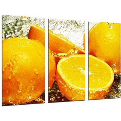 DKORARTE Orange Wasser Fotografisches Holz Wandbild - Dekor DKORARTE Orange Wasser Fotografisches Holz Wandbild - Dekor