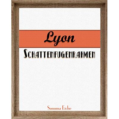 Homedeco-24 Lyon Schattenfugenrahmen 90x120 cm in Sonoma Eiche Dekor ohne Verglasung ideal für Canvas Leinwand Bilder Farbwahl Homedeco-24 Lyon Schattenfugenrahmen 90x120 cm in Sonoma Eiche Dekor ohne Verglasung ideal für Canvas Leinwand Bilder Farbwahl