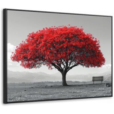 OnlyWow © Leinwand Bilder Gemälde Mit Holzrahmen Wand Deko Wandgemälde Art 100x70 cm XXL Groß Wohnungs Wohnzimmer Pictures Flur Schlafzimmer Über Bett Baum Rot Natur und weiß OnlyWow © Leinwand Bilder Gemälde Mit Holzrahmen Wand Deko Wandgemälde Art 100x70 cm XXL Groß Wohnungs Wohnzimmer Pictures Flur Schlafzimmer Über Bett Baum Rot Natur und weiß
