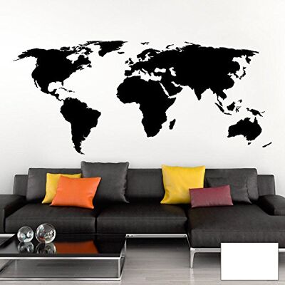 Grandora Wandtattoo Weltkarte Erde Globus Karte I weiß 170 x 75 cm I Welt Atlas Schlafzimmer Wohnzimmer Wandsticker Wandaufkleber W698 Grandora Wandtattoo Weltkarte Erde Globus Karte I weiß 170 x 75 cm I Welt Atlas Schlafzimmer Wohnzimmer Wandsticker Wandaufkleber W698