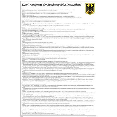 empireposter Educational das Grundgesetz der Bundesrepublik Deutschland Poster Grösse cm + 2 St Posterleisten Holz 61 cm empireposter Educational das Grundgesetz der Bundesrepublik Deutschland Poster Grösse cm + 2 St Posterleisten Holz 61 cm