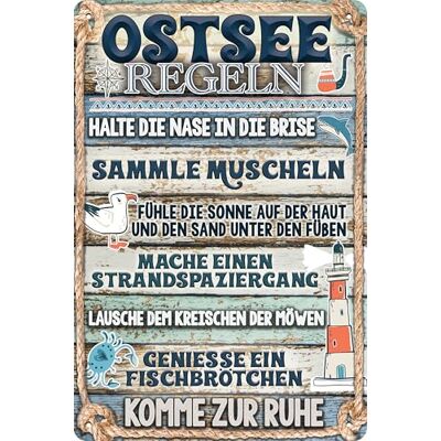 LuckyLinde Wetterfestes 20 x 30 cm Blechschild, Strandschild, Meer, Sonne, Sommer Deko Strand Schild (Ostsee Regeln) LuckyLinde Wetterfestes 20 x 30 cm Blechschild, Strandschild, Meer, Sonne, Sommer Deko Strand Schild (Ostsee Regeln)