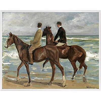 1art1 Max Liebermann Poster Kunstdruck Bild und Kunststoff-Rahmen Zwei Reiter Am Strande, 1901 (50 x 40cm) 1art1 Max Liebermann Poster Kunstdruck Bild und Kunststoff-Rahmen Zwei Reiter Am Strande, 1901 (50 x 40cm)