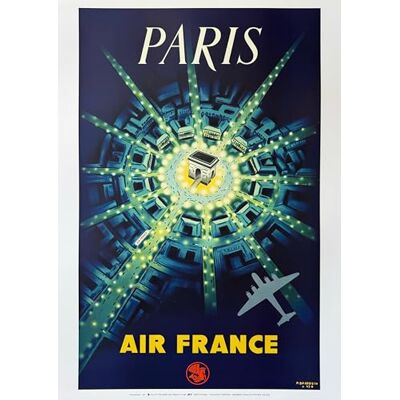 Unbekannt Air France – Paris – P. Balduin 1947 – 50 x 70 cm zeigt/Poster Unbekannt Air France – Paris – P. Balduin 1947 – 50 x 70 cm zeigt/Poster