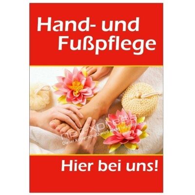 net-xpress Werbeplakat für Hand- und Fußpflege DIN A1, Plakat Poster Nagelstudio net-xpress Werbeplakat für Hand- und Fußpflege DIN A1, Plakat Poster Nagelstudio