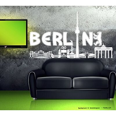 Sunnywall Wandtattoo Wandaufkleber Berlin Skyline Stadt Schwarz Gr1 Sunnywall Wandtattoo Wandaufkleber Berlin Skyline Stadt Schwarz Gr1