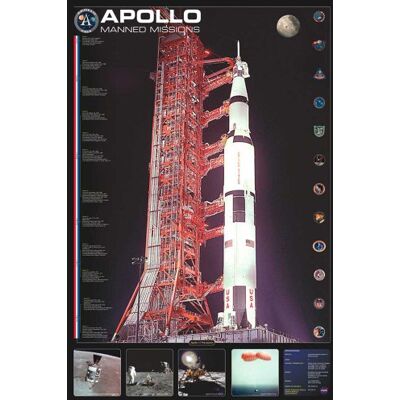 empireposter Educational Bildung Raumschiff- Apollo Manned Missions Bildungsposter Plakat Druck Maxiposter Version in Englisch Grösse 61x91,5 cm + 1 Ü-Poster der Grösse 61x91,5cm empireposter Educational Bildung Raumschiff- Apollo Manned Missions Bildungsposter Plakat Druck Maxiposter Version in Englisch Grösse 61x91,5 cm + 1 Ü-Poster der Grösse 61x91,5cm