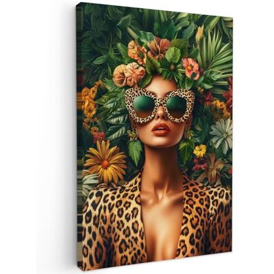 MuchoWow © Wandbilder Wohnzimmer Wanddeko Schlafzimmer Zimmerdeko 40x60 cm Wandgemälde Zimmer Deko auf Wand Dekoration Wall Art Frau Pantherdruck Dschungel Natur Luxus MuchoWow © Wandbilder Wohnzimmer Wanddeko Schlafzimmer Zimmerdeko 40x60 cm Wandgemälde Zimmer Deko auf Wand Dekoration Wall Art Frau Pantherdruck Dschungel Natur Luxus