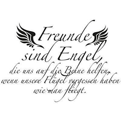 WANDKINGS Wandaufkleber Wandtattoo 50 x 35 cm Spruch Freunde sind Engel, die Uns auf die Beine helfen, … WANDKINGS Wandaufkleber Wandtattoo 50 x 35 cm Spruch Freunde sind Engel, die Uns auf die Beine helfen, …