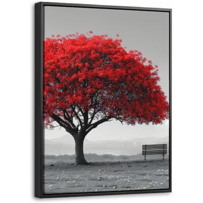 OnlyWow © Leinwand Bilder Gemälde Mit Holzrahmen Wand Deko Wandgemälde Art 30x40 cm Stilvoll Wohnungs Wohnzimmer Pictures Flur Schlafzimmer Über Bett Baum Rot Natur und weiß OnlyWow © Leinwand Bilder Gemälde Mit Holzrahmen Wand Deko Wandgemälde Art 30x40 cm Stilvoll Wohnungs Wohnzimmer Pictures Flur Schlafzimmer Über Bett Baum Rot Natur und weiß