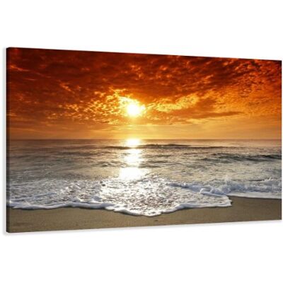 Visario Leinwandbilder 5038 Bild auf Leinwand Strand, 120 x 80 cm Visario Leinwandbilder 5038 Bild auf Leinwand Strand, 120 x 80 cm