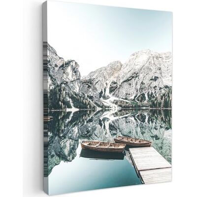 MuchoWow © Wandbilder Wohnzimmer Wanddeko Schlafzimmer Zimmerdeko 60x80 cm Wandgemälde Zimmer Deko auf Wand Dekoration Wall Art Landschaft Boot Winter Berge MuchoWow © Wandbilder Wohnzimmer Wanddeko Schlafzimmer Zimmerdeko 60x80 cm Wandgemälde Zimmer Deko auf Wand Dekoration Wall Art Landschaft Boot Winter Berge