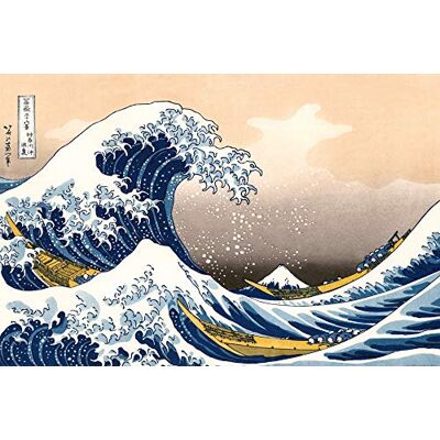 1art1 Katsushika Hokusai XXL Poster Die Große Welle Vor Kanagawa Plakat Bild 120x80 cm 1art1 Katsushika Hokusai XXL Poster Die Große Welle Vor Kanagawa Plakat Bild 120x80 cm