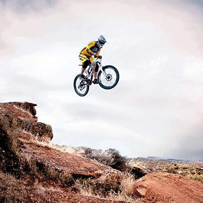 1art1 Mountain Biking Poster Take Me Higher Kunstdruck Bild 70x70 cm 1art1 Mountain Biking Poster Take Me Higher Kunstdruck Bild 70x70 cm