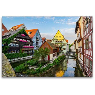 CALVENDO Premium Textil-Leinwand 120 x 80 cm Quer-Format Blick von der Blaubrücke auf die Große Blau Wandbild, HD-Bild auf Keilrahmen, Fertigbild auf hochwertigem Vlies, Leinwanddruck von Dirk Meutzner CALVENDO Premium Textil-Leinwand 120 x 80 cm Quer-Format Blick von der Blaubrücke auf die Große Blau Wandbild, HD-Bild auf Keilrahmen, Fertigbild auf hochwertigem Vlies, Leinwanddruck von Dirk Meutzner