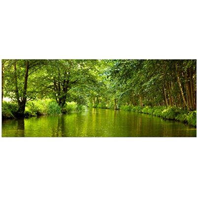 Wallario selbstklebendes Poster Spreewald in Brandenburg grüne Wälder und Spiegelungen im Wasser, Aufkleber in Premiumqualität, Klebefolie Größe: 80 x 200 cm XXL-Poster Wallario selbstklebendes Poster Spreewald in Brandenburg grüne Wälder und Spiegelungen im Wasser, Aufkleber in Premiumqualität, Klebefolie Größe: 80 x 200 cm XXL-Poster