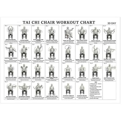 Generic Chair Tai Chi Posters, 11.81 X 17.72 Inch Tai Chi Chair Workout Chart Poster Easy Display Workout Exercise Chart Posters Foldable Gym Wall Art Print Decor for Beginners and Seniors Generic Chair Tai Chi Posters, 11.81 X 17.72 Inch Tai Chi Chair Workout Chart Poster Easy Display Workout Exercise Chart Posters Foldable Gym Wall Art Print Decor for Beginners and Seniors