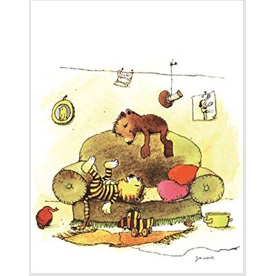 Homedeco-24 Kunstdruck Janosch Mittagsruhe 58 x 48 cm, viele Rahmenfarben zur Auswahl, Hier ohne Rahmen Homedeco-24 Kunstdruck Janosch Mittagsruhe 58 x 48 cm, viele Rahmenfarben zur Auswahl, Hier ohne Rahmen