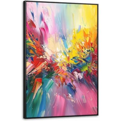 OnlyWow © Leinwand Bilder Gemälde Mit Holzrahmen Wand Deko Wandgemälde Art 90x140 cm XXL Groß Wohnungs Wohnzimmer Pictures Flur Schlafzimmer Über Bett Farbe Bunt Explosion OnlyWow © Leinwand Bilder Gemälde Mit Holzrahmen Wand Deko Wandgemälde Art 90x140 cm XXL Groß Wohnungs Wohnzimmer Pictures Flur Schlafzimmer Über Bett Farbe Bunt Explosion