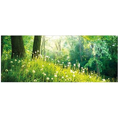 Wallario Poster Pusteblumen im Wald mit einfallenden Sonnenstrahlen in Premiumqualität, Größe: 80 x 200 cm XXL-Poster Wallario Poster Pusteblumen im Wald mit einfallenden Sonnenstrahlen in Premiumqualität, Größe: 80 x 200 cm XXL-Poster