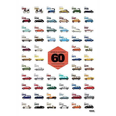 Moustache Poster – Kollektion Mythiques Autos – 50 x 70 cm Moustache Poster – Kollektion Mythiques Autos – 50 x 70 cm