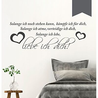 WANDKINGS Wandtattoo "Solange ich noch stehen kann, kämpfe ich für dich, Solange ich atme, verteidige ich dich, Solange ich lebe, liebe ich dich!" 120 x 41 cm dunkelgrau erhältlich in 33 Farben WANDKINGS Wandtattoo "Solange ich noch stehen kann, kämpfe ich für dich, Solange ich atme, verteidige ich dich, Solange ich lebe, liebe ich dich!" 120 x 41 cm dunkelgrau erhältlich in 33 Farben
