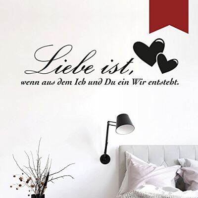 WANDKINGS Wandtattoo Liebe ist, wenn aus dem Ich und Du EIN Wir entsteht. (mit 2 Herzen) 120 x 36 cm dunkelrot erhältlich in 33 Farben WANDKINGS Wandtattoo Liebe ist, wenn aus dem Ich und Du EIN Wir entsteht. (mit 2 Herzen) 120 x 36 cm dunkelrot erhältlich in 33 Farben