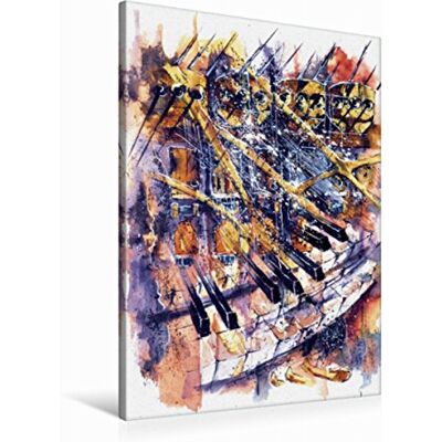 CALVENDO Premium Textil-Leinwand 60 x 90 cm Hoch-Format Piano in Jazz Wandbild, HD-Bild auf Keilrahmen, Fertigbild auf hochwertigem Vlies, Leinwanddruck von Thomas Weisenberger CALVENDO Premium Textil-Leinwand 60 x 90 cm Hoch-Format Piano in Jazz Wandbild, HD-Bild auf Keilrahmen, Fertigbild auf hochwertigem Vlies, Leinwanddruck von Thomas Weisenberger