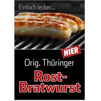 net-xpress Plakat Original Thüringer Rostbratwurst A1, Werbeplakat Poster Bratwurst Wurst net-xpress Plakat Original Thüringer Rostbratwurst A1, Werbeplakat Poster Bratwurst Wurst