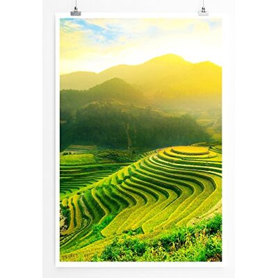 Zone Home Bild Landschaft Natur – Reisterrassen von Mu Cang Chai Vietnam- Poster Fotodruck in höchster Qualität Zone Home Bild Landschaft Natur – Reisterrassen von Mu Cang Chai Vietnam- Poster Fotodruck in höchster Qualität