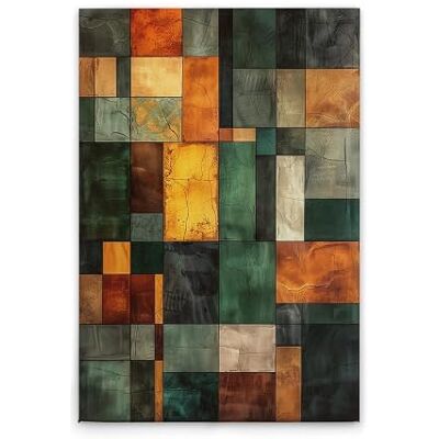 A.S. Création Leinwandbild Block Art Schach Wandbild in Grün, Gelb 80 x 120 cm DD133345 A.S. Création Leinwandbild Block Art Schach Wandbild in Grün, Gelb 80 x 120 cm DD133345