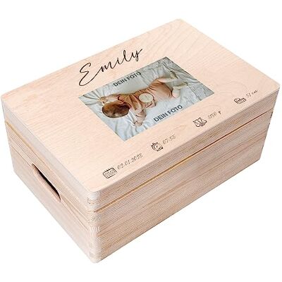 Creative Foto Erinnerungsbox Baby Holzkiste Fotogeschenke Dein Bild Personalisierte für Geburt & Taufe Eigenes Individuelle Geschenk für Mädchen und Jungen Erinnerungskiste Zeitkapsel Creative Foto Erinnerungsbox Baby Holzkiste Fotogeschenke Dein Bild Personalisierte für Geburt & Taufe Eigenes Individuelle Geschenk für Mädchen und Jungen Erinnerungskiste Zeitkapsel