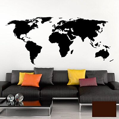 Grandora Wandtattoo Weltkarte Erde Globus Karte I braun 120 x 53 cm I Welt Atlas Schlafzimmer Wohnzimmer Wandsticker Wandaufkleber W698 Grandora Wandtattoo Weltkarte Erde Globus Karte I braun 120 x 53 cm I Welt Atlas Schlafzimmer Wohnzimmer Wandsticker Wandaufkleber W698