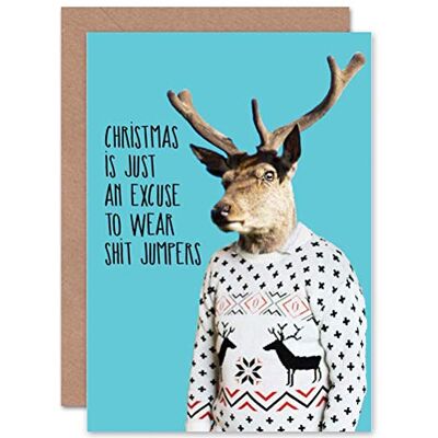 Wee Blue Coo Excuse To Wear Jumpers Sealed Greeting Card Plus Envelope Blank inside Wee Blue Coo Excuse To Wear Jumpers Sealed Greeting Card Plus Envelope Blank inside