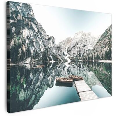 MuchoWow © Wandbilder Wohnzimmer Wanddeko Schlafzimmer Zimmerdeko 70x50 cm Wandgemälde Zimmer Deko auf Wand Dekoration Wall Art Landschaft Boot Winter Berge MuchoWow © Wandbilder Wohnzimmer Wanddeko Schlafzimmer Zimmerdeko 70x50 cm Wandgemälde Zimmer Deko auf Wand Dekoration Wall Art Landschaft Boot Winter Berge