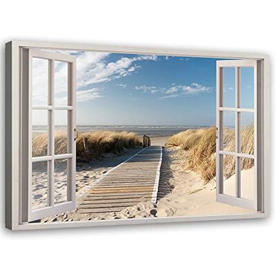 Feeby Leinwand Bilder Fensterblick Strand Meer Natur Vlies 45x30 cm Deko Wohnzimmer Wandbilder Schlafzimmer Deko Aesthetic Wand Deko Leinwand Groß Deko Zimmer Leinwandbilder XXL Feeby Leinwand Bilder Fensterblick Strand Meer Natur Vlies 45x30 cm Deko Wohnzimmer Wandbilder Schlafzimmer Deko Aesthetic Wand Deko Leinwand Groß Deko Zimmer Leinwandbilder XXL