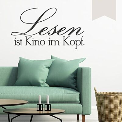 WANDKINGS Wandtattoo Lesen ist Kino im Kopf 50 x 28 cm braun erhältlich in 33 Farben WANDKINGS Wandtattoo Lesen ist Kino im Kopf 50 x 28 cm braun erhältlich in 33 Farben