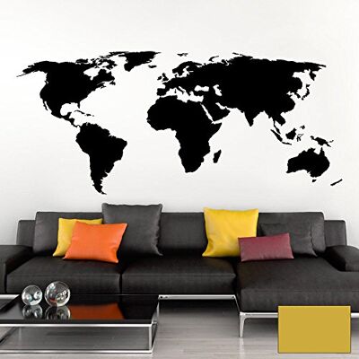 Grandora Wandtattoo Weltkarte Erde Globus Karte I Gold 200 x 87 cm I Welt Atlas Schlafzimmer Wohnzimmer Wandsticker Wandaufkleber W698 Grandora Wandtattoo Weltkarte Erde Globus Karte I Gold 200 x 87 cm I Welt Atlas Schlafzimmer Wohnzimmer Wandsticker Wandaufkleber W698