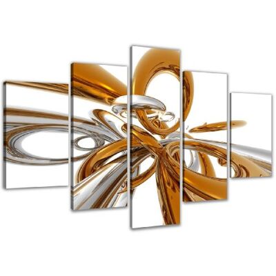 Visario Leinwandbild Abstrakt Gold Chrom 200 x 100 cm 5-teilig Direktdruck auf Leinwand mit Holzrahmen Wandbild Kunstdruck XXL Wanddeko für Wohnzimmer Schlafzimmer Artikelnr. 6304 Visario Leinwandbild Abstrakt Gold Chrom 200 x 100 cm 5-teilig Direktdruck auf Leinwand mit Holzrahmen Wandbild Kunstdruck XXL Wanddeko für Wohnzimmer Schlafzimmer Artikelnr. 6304