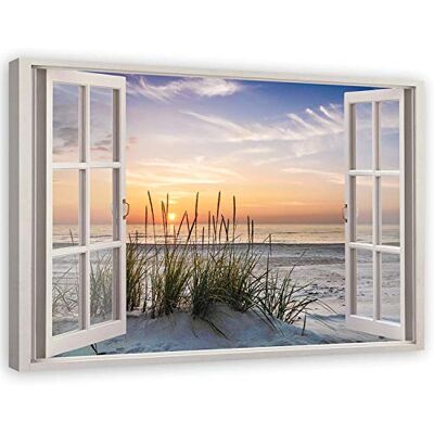 Feeby Bild auf Leinwand Wandbilder Wohnzimmer Aesthetic Fensterblick Meer Natur 100x70 cm XXL 1tlg Schlafzimmer Wandekoration Bilder Zimmer Living Room Deko Wandbilder Moderne Bild Feeby Bild auf Leinwand Wandbilder Wohnzimmer Aesthetic Fensterblick Meer Natur 100x70 cm XXL 1tlg Schlafzimmer Wandekoration Bilder Zimmer Living Room Deko Wandbilder Moderne Bild