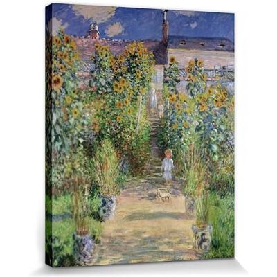 1art1 Claude Monet Poster Der Garten des Künstlers In Vétheuil, 1881 Bilder Leinwand-Bild Auf Keilrahmen XXL-Wandbild Poster Kunstdruck Als Leinwandbild 50x40 cm 1art1 Claude Monet Poster Der Garten des Künstlers In Vétheuil, 1881 Bilder Leinwand-Bild Auf Keilrahmen XXL-Wandbild Poster Kunstdruck Als Leinwandbild 50x40 cm
