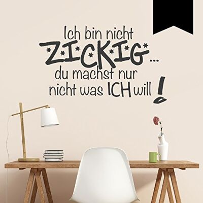 WANDKINGS Wandtattoo Ich Bin Nicht zickig 50 x 30 cm schwarz erhältlich in 33 Farben WANDKINGS Wandtattoo Ich Bin Nicht zickig 50 x 30 cm schwarz erhältlich in 33 Farben