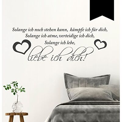 WANDKINGS Wandtattoo "Solange ich noch stehen kann, kämpfe ich für dich, Solange ich atme, verteidige ich dich, Solange ich lebe, liebe ich dich!" 120 x 41 cm schwarz erhältlich in 33 Farben WANDKINGS Wandtattoo "Solange ich noch stehen kann, kämpfe ich für dich, Solange ich atme, verteidige ich dich, Solange ich lebe, liebe ich dich!" 120 x 41 cm schwarz erhältlich in 33 Farben