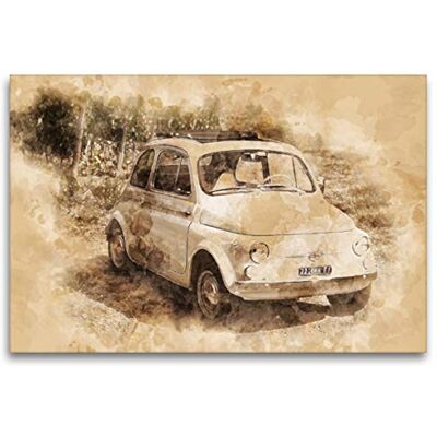CALVENDO Premium Textil-Leinwand 120 x 80 cm Quer-Format Fiat Nuova 500 Wandbild, HD-Bild auf Keilrahmen, Fertigbild auf hochwertigem Vlies, Leinwanddruck von Peter Roder CALVENDO Premium Textil-Leinwand 120 x 80 cm Quer-Format Fiat Nuova 500 Wandbild, HD-Bild auf Keilrahmen, Fertigbild auf hochwertigem Vlies, Leinwanddruck von Peter Roder