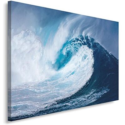 Feeby . Wandbild 1 Teilig 60x80 cm, Leinwand Bild Leinwandbilder Bilder Wandbilder Kunstdruck, WELLE, MEER, NATUR, BLAU Feeby . Wandbild 1 Teilig 60x80 cm, Leinwand Bild Leinwandbilder Bilder Wandbilder Kunstdruck, WELLE, MEER, NATUR, BLAU